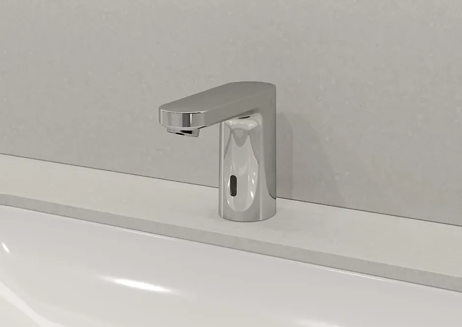 Hansgrohe Mitigeur de lavabo électronique en eau froide sur batterie, chrome, Vernis Blend
