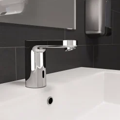 Hansgrohe Mitigeur de lavabo électronique avec pré-réglage de la température sur batterie, chrome, Vernis Blend