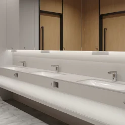 Hansgrohe Mitigeur de lavabo électronique avec pré-réglage de la température sur batterie, chrome, Vernis Blend