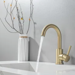 Lomazoo Mitigeur de lavabo doré Lysa* Robinet Lavabo Et Vasque