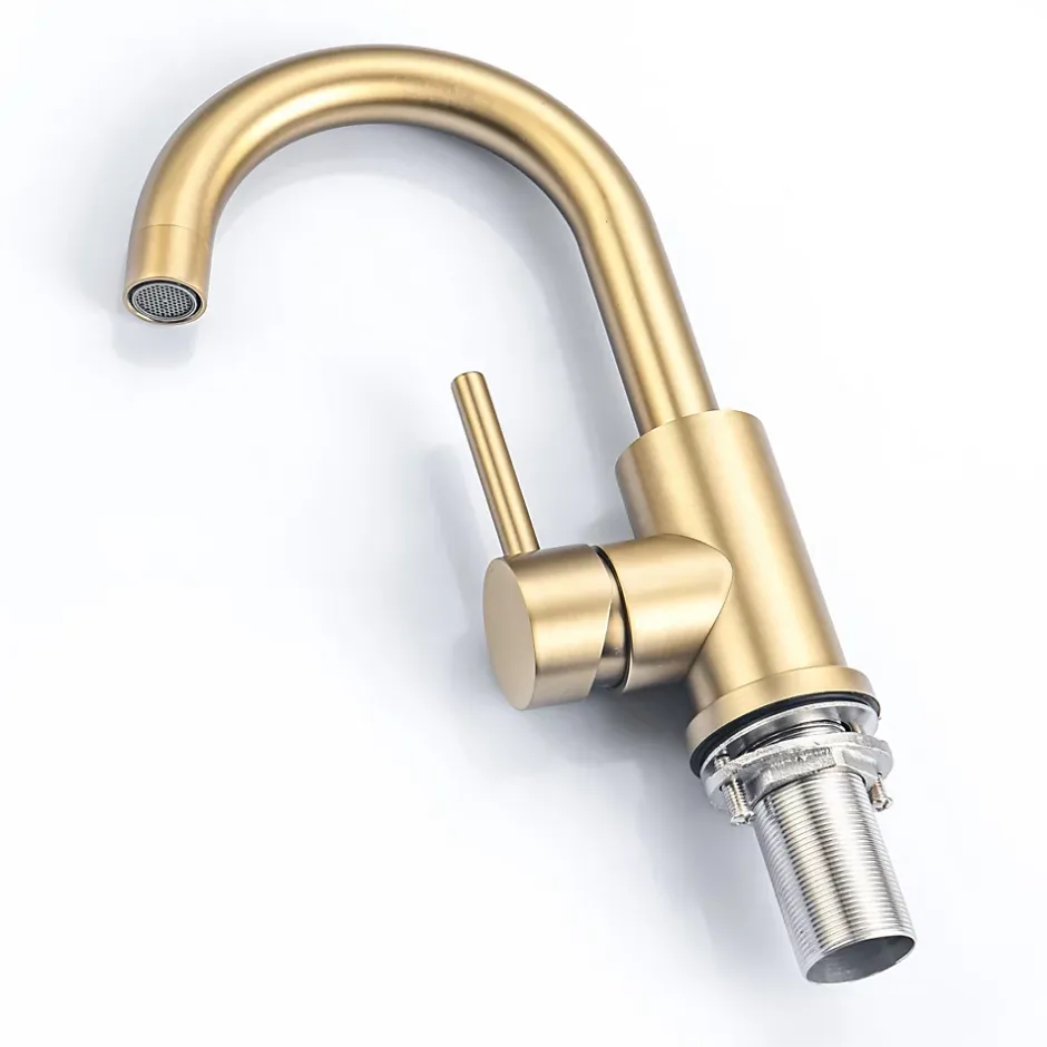 Lomazoo Mitigeur de lavabo doré Lysa* Robinet Lavabo Et Vasque