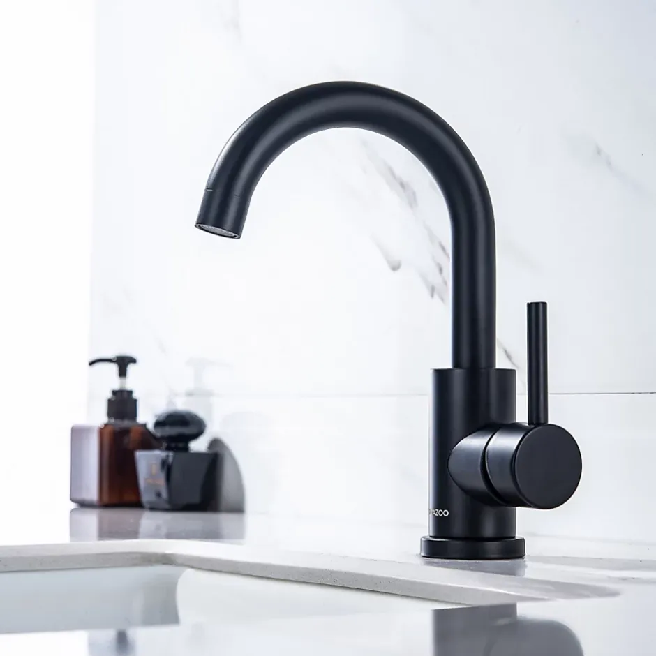 Lomazoo Mitigeur de lavabo noir Styx* Robinet Lavabo Et Vasque