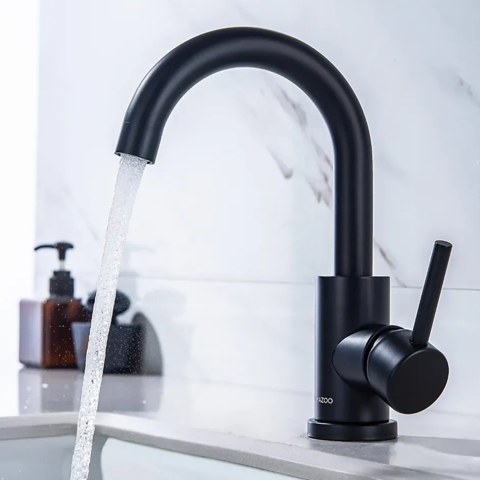 Lomazoo Mitigeur de lavabo noir Styx* Robinet Lavabo Et Vasque