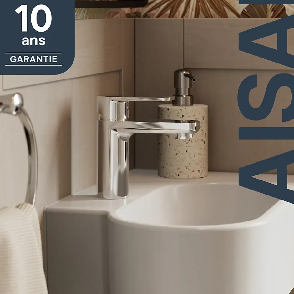 GoodHome Mitigeur de lavabo M, chrome, NF, Aisai