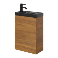 GoodHome Mitigeur de lavabo M noir mat, Selenga