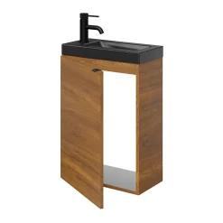 GoodHome Mitigeur de lavabo M noir mat, Selenga