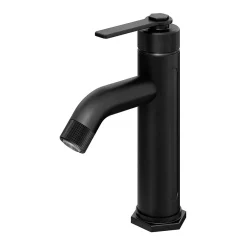 GoodHome Mitigeur de lavabo M noir mat, Selenga