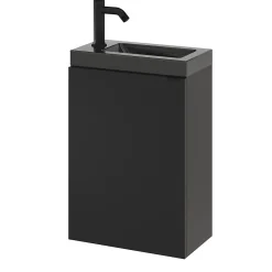 GoodHome Mitigeur de lavabo M noir mat, Selenga