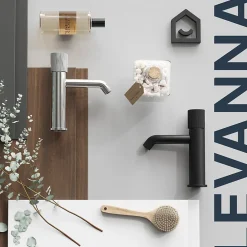 GoodHome Mitigeur de lavabo M, noir, Levanna* Robinet Lavabo Et Vasque