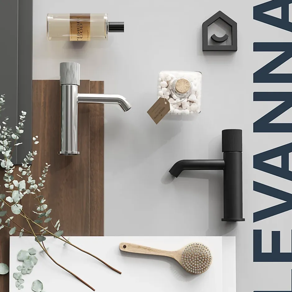 GoodHome Mitigeur de lavabo M, noir, Levanna* Robinet Lavabo Et Vasque