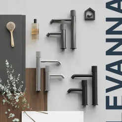 GoodHome Mitigeur de lavabo M, noir, Levanna* Robinet Lavabo Et Vasque