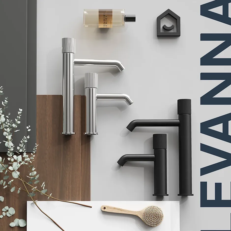 GoodHome Mitigeur de lavabo M, noir, Levanna* Robinet Lavabo Et Vasque