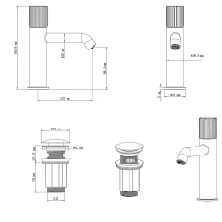 GoodHome Mitigeur de lavabo M, noir, Levanna* Robinet Lavabo Et Vasque