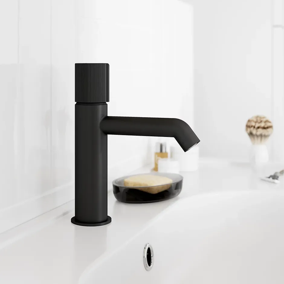 GoodHome Mitigeur de lavabo M, noir, Levanna* Robinet Lavabo Et Vasque