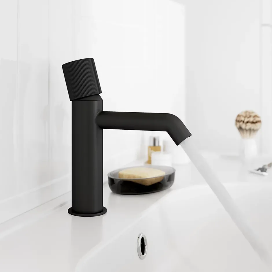 GoodHome Mitigeur de lavabo M, noir, Levanna* Robinet Lavabo Et Vasque