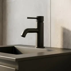 GoodHome Mitigeur de lavabo M noir mat, Owens