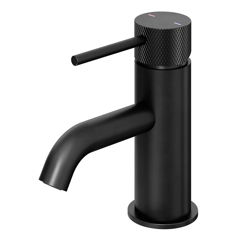GoodHome Mitigeur de lavabo M noir mat, Owens
