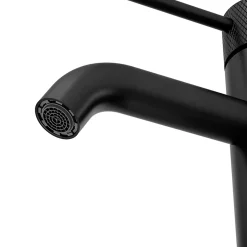 GoodHome Mitigeur de lavabo M noir mat, Owens
