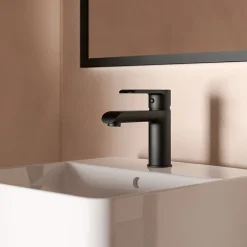 Kramer Mitigeur de lavabo mécanique H.14,6 cm, noir mat, Colors