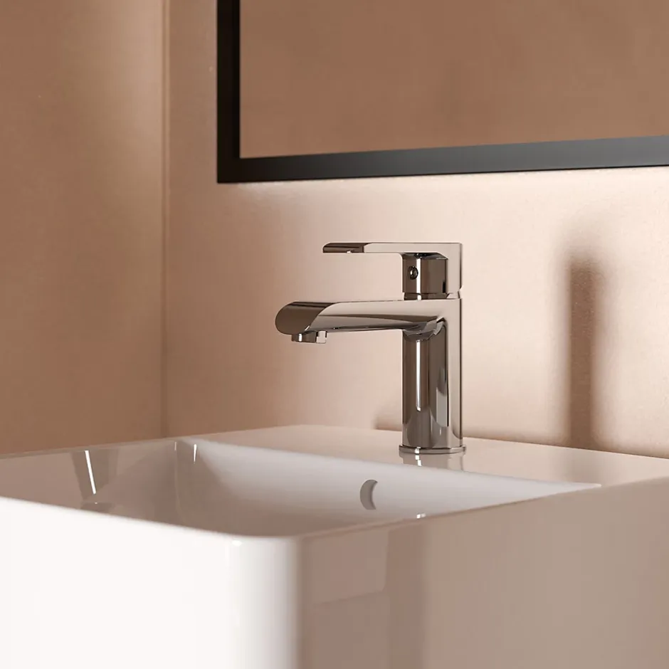 Kramer Mitigeur de lavabo monotrou H.14,6 cm, chrome, Colors