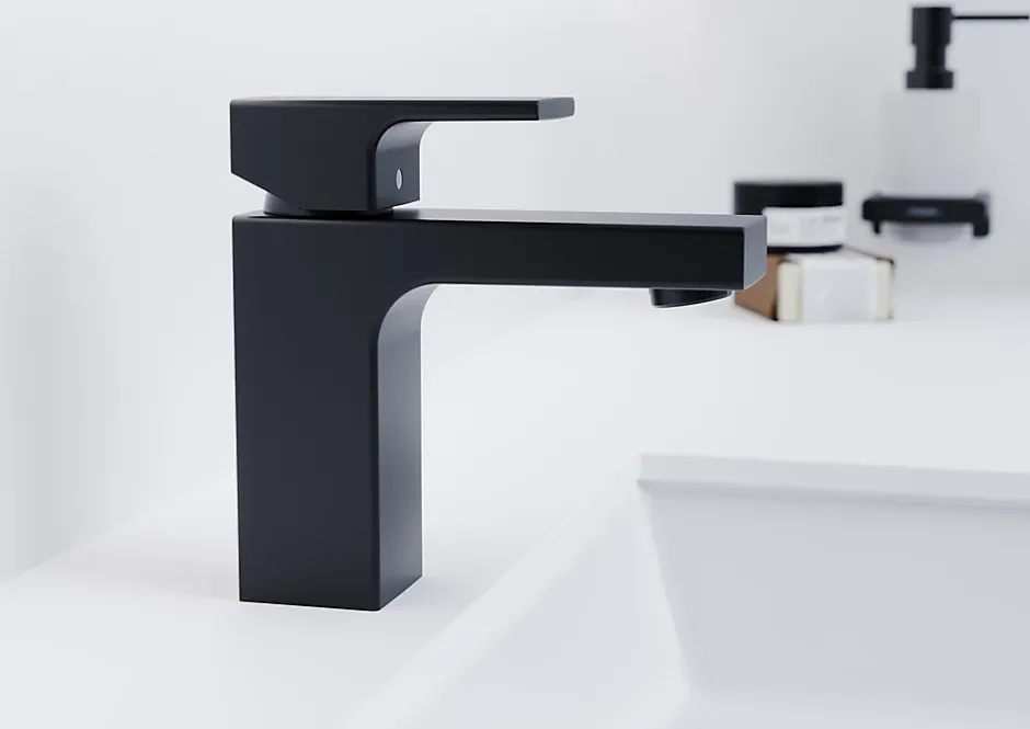 Hansgrohe Mitigeur de lavabo noir mat Vernis Shape 100