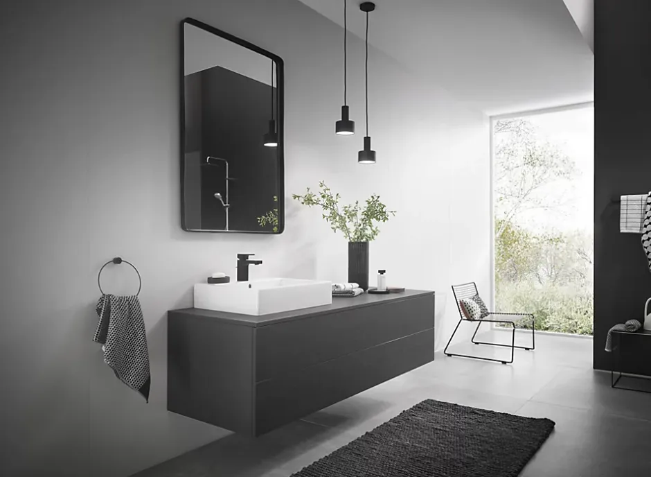 Hansgrohe Mitigeur de lavabo noir mat Vernis Shape 100