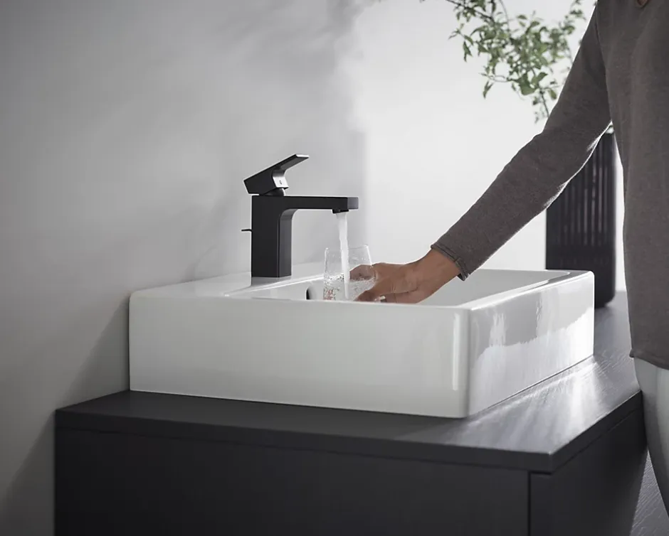 Hansgrohe Mitigeur de lavabo noir mat Vernis Shape 100