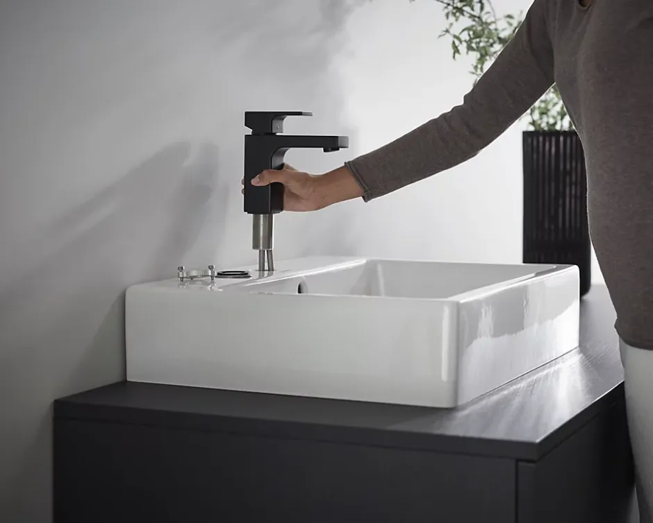 Hansgrohe Mitigeur de lavabo noir mat Vernis Shape 100