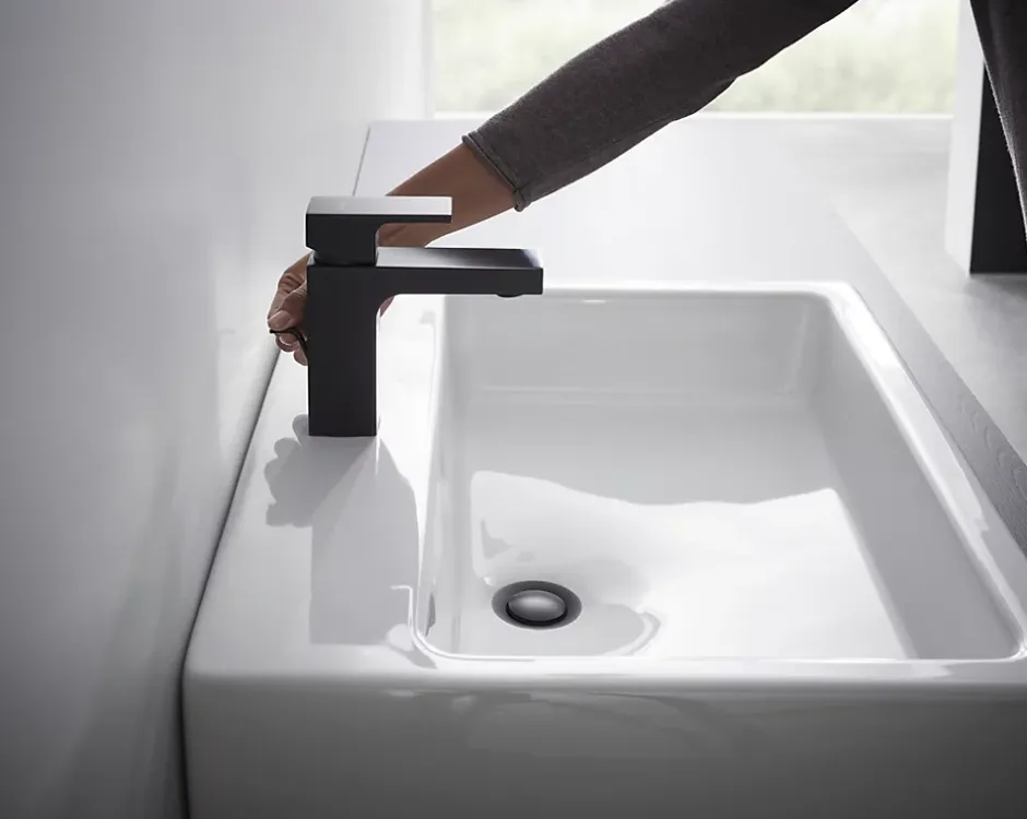 Hansgrohe Mitigeur de lavabo noir mat Vernis Shape 100