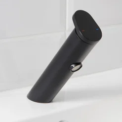 GoodHome Mitigeur de lavabo noir mat Nyasa* Robinet Lavabo Et Vasque