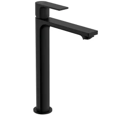 Hansgrohe Mitigeur de lavabo pour vasque à poser avec tirette et vidage noir mat, Rebris E 240 CoolStart* Robinet Lavabo Et Vasque