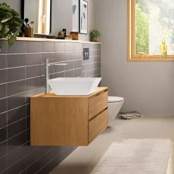 Hansgrohe Mitigeur de lavabo pour vasque à poser avec tirette et vidage chromé, Rebris E 240 CoolStart* Robinet Lavabo Et Vasque