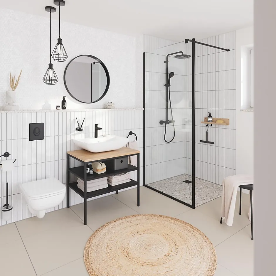 Grohe Mitigeur de lavabo taille M, noir, Start* Robinet Lavabo Et Vasque