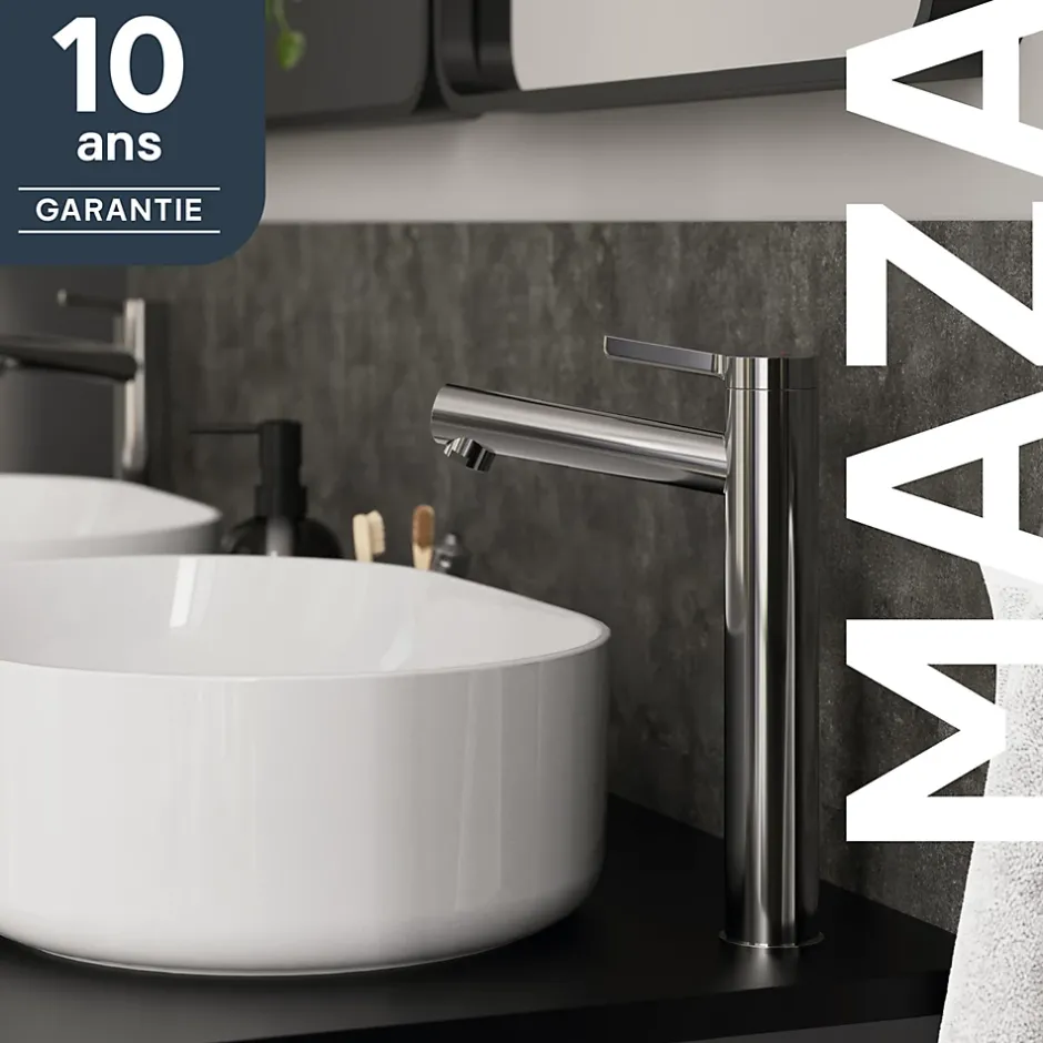 GoodHome Mitigeur de lavabo XL, chrome, Maza