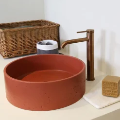 Essebagno Mitigeur de lavabo XL H.27,6 cm, cuivre, Lollipop* Robinet Lavabo Et Vasque