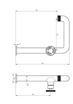 Essebagno Mitigeur de lavabo XL H.32 cm, doré, Factory* Robinet Lavabo Et Vasque