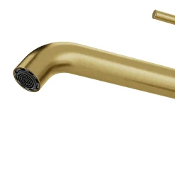 GoodHome Mitigeur de lavabo XL H.25,6 cm, doré satin, Owens