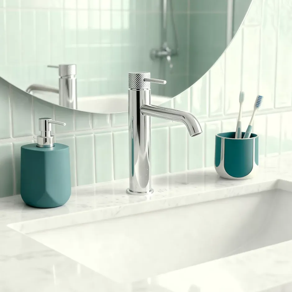 GoodHome Mitigeur de lavabo XL H.25,6 cm, chrome, Owens* Robinet Lavabo Et Vasque