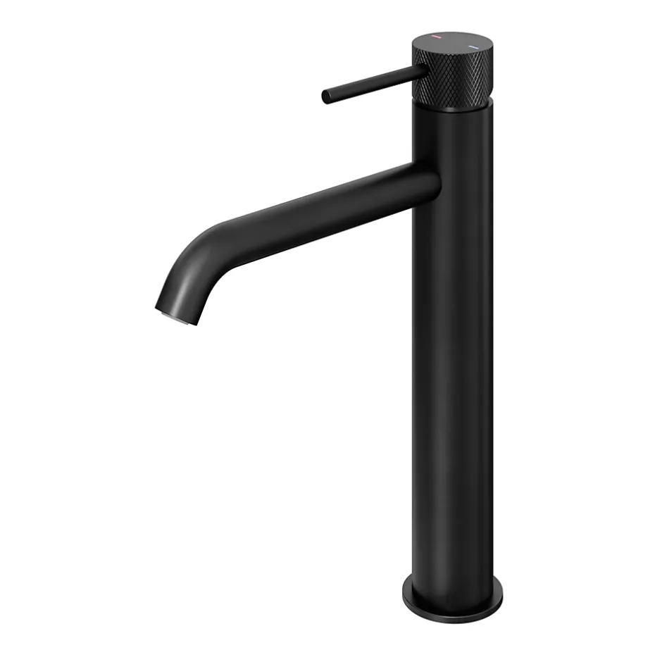 GoodHome Mitigeur de lavabo XL H.25,6 cm, noir mat, Owens