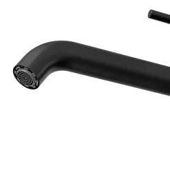 GoodHome Mitigeur de lavabo XL H.25,6 cm, noir mat, Owens
