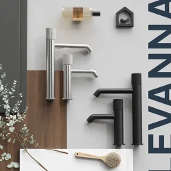 GoodHome Mitigeur de lavabo XL, noir, Levanna