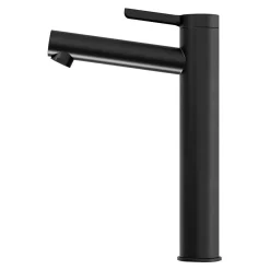 GoodHome Mitigeur de lavabo XL, noir mat, Maza