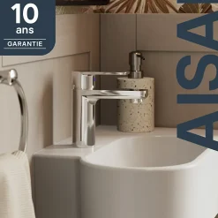 GoodHome Mitigeur de lavabo/lave-mains M, chrome, NF, Aisai