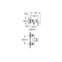 Grohe Mitigeur douche BauLoop monocommande
