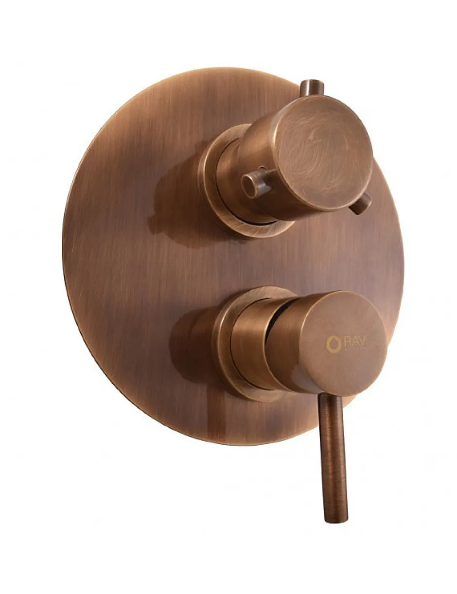 Rav Mitigeur douche encastrable SEINA avec arrêt automatique en laiton bronze
