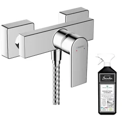 Hansgrohe Mitigeur douche mécanique cartouche 2 vitesses Vernis Shape chromé + nettoyant Briochin* Robinet De Douche