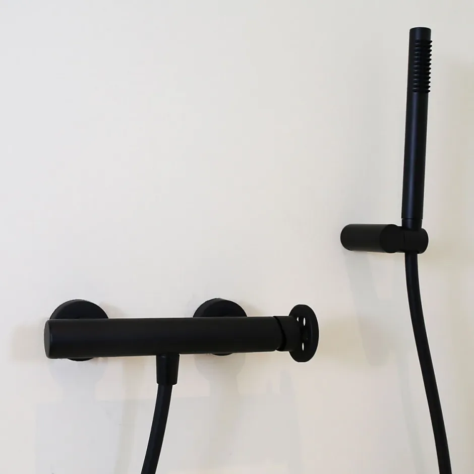 Essebagno Mitigeur douche mécanique noir Indus