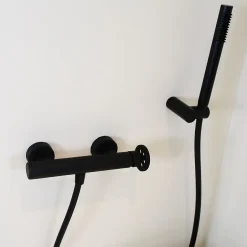 Essebagno Mitigeur douche mécanique noir Indus