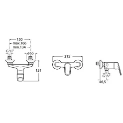 Roca Mitigeur douche mural ADELE - - A5A2A87C00* Robinet De Douche