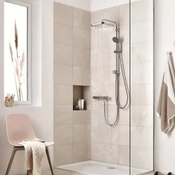 Grohe Mitigeur douche thermostatique Quickfix Precision Trend + microfibre